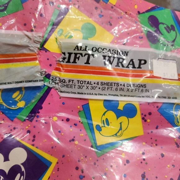 Vintage Disney Retro  2pc Gift Wrap - Picture 7 of 7